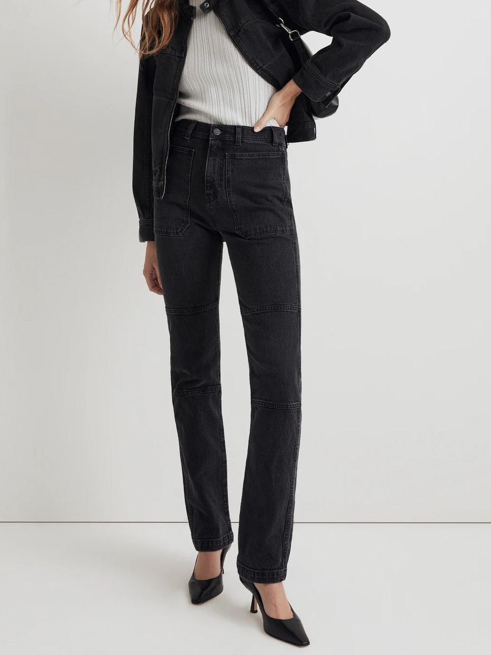 Madewell Black 90s Straight Utility Jeans 26 S